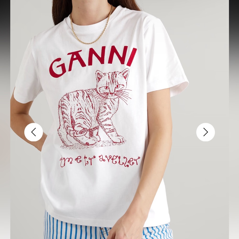 2023 Ganni Time Traveler Tee- Small